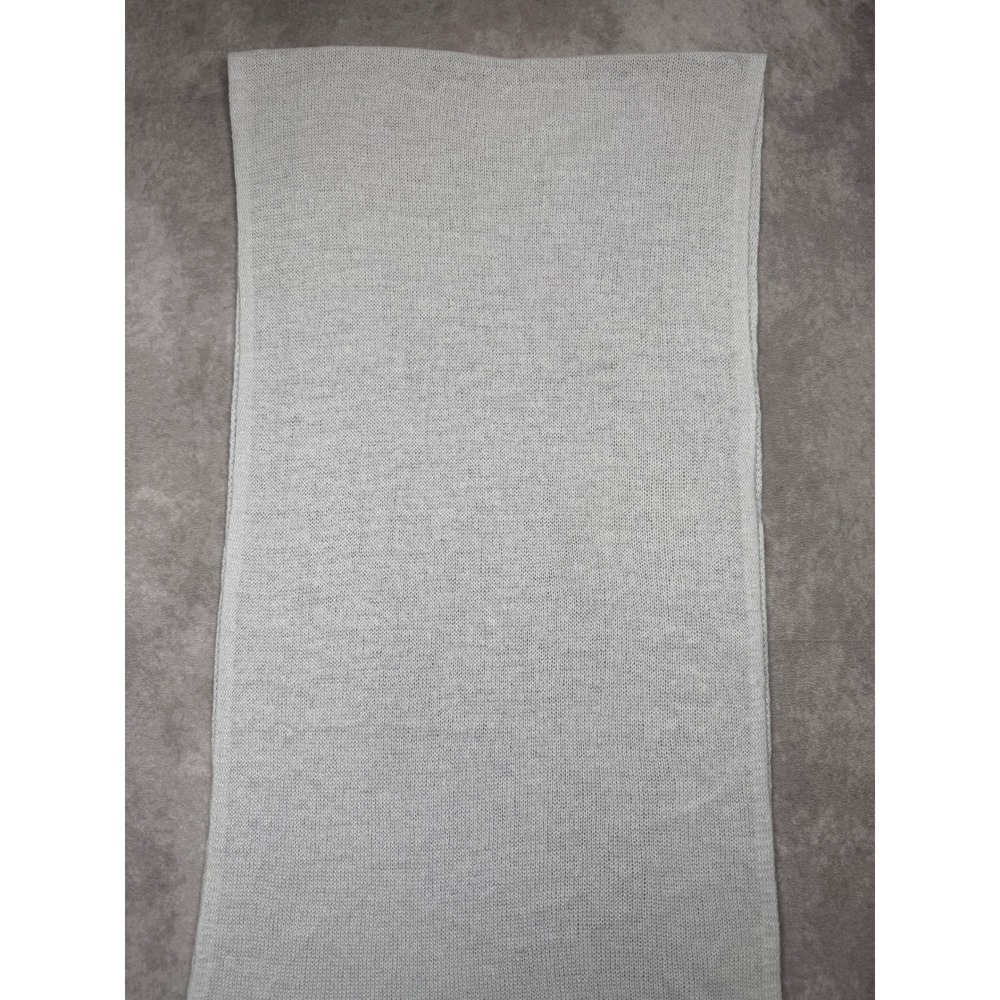 NWT Alashan Cashmere Scarf 100% Cashmere Light Gray Heather Knit Wrap Classic - Picture 7 of 14